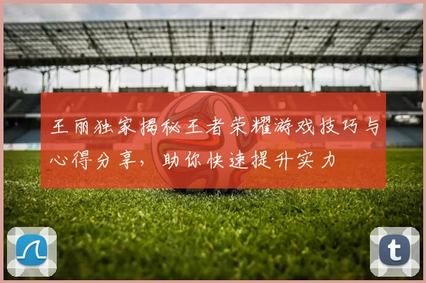 王丽独家揭秘王者荣耀游戏技巧与心得分享，助你快速提升实力